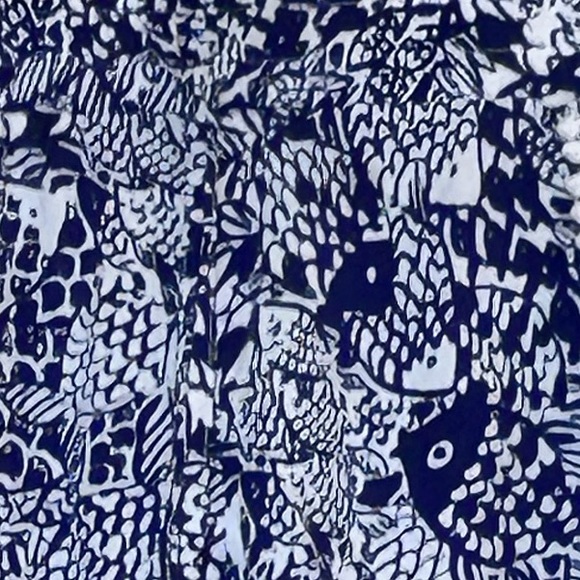 Lilly Pulitzer & Target Fish Print Elastic Waist Pull On Shorts Size - Picture 2 of 4